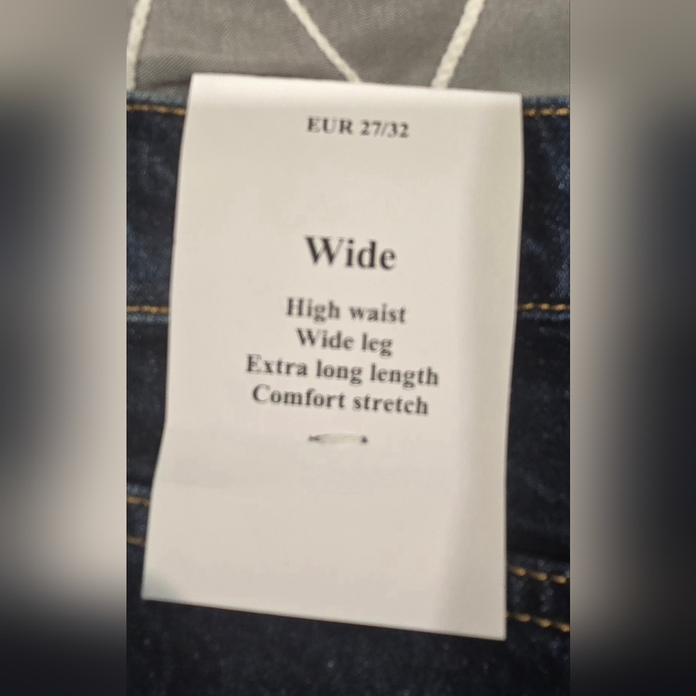 & Other Stories High Waisted Wide Leg Extra Long Length Size 27 - Picture 5 of 9